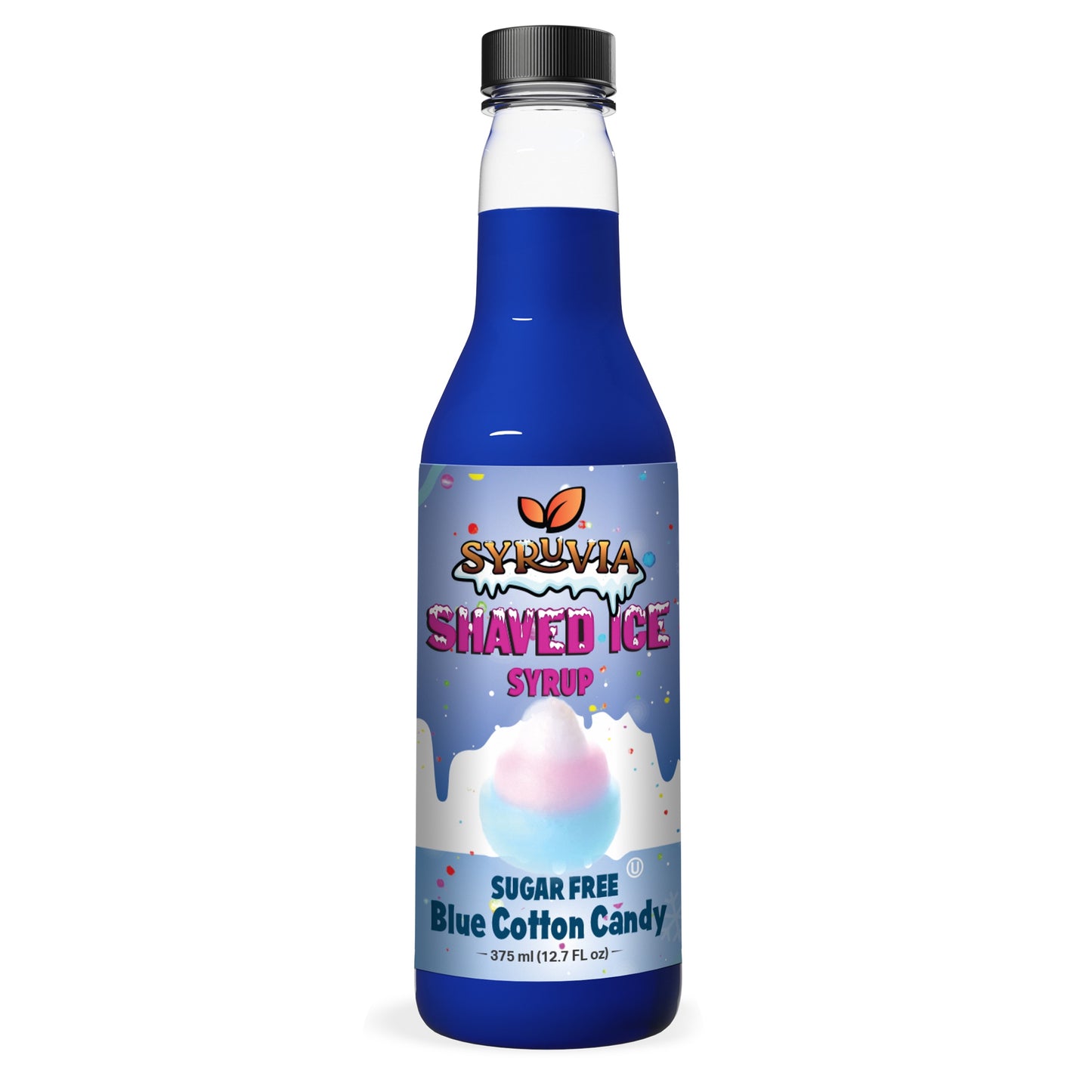 Syruvia Sugar Free Snow Cone Blue Cotton Candy Syrup