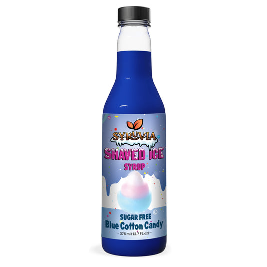 Syruvia Sugar Free Snow Cone Blue Cotton Candy Syrup