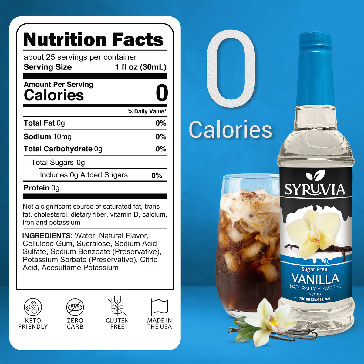 Sugar-Free Vanilla Syrup Syruvia