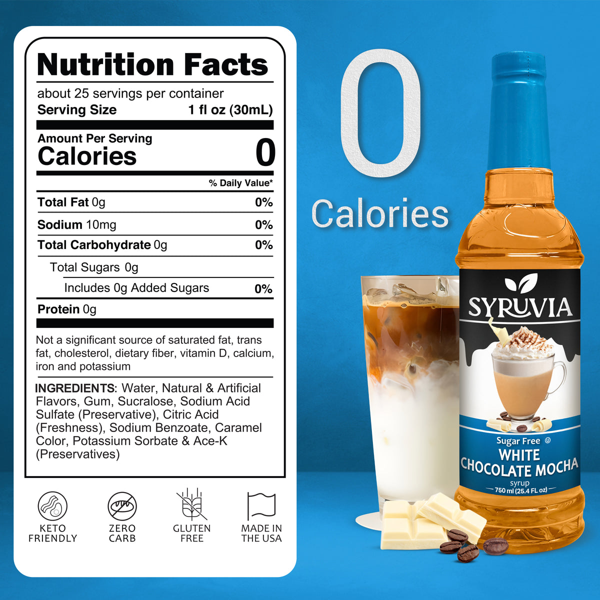 Sugar-Free White Chocolate Mocha Syrup Syruvia