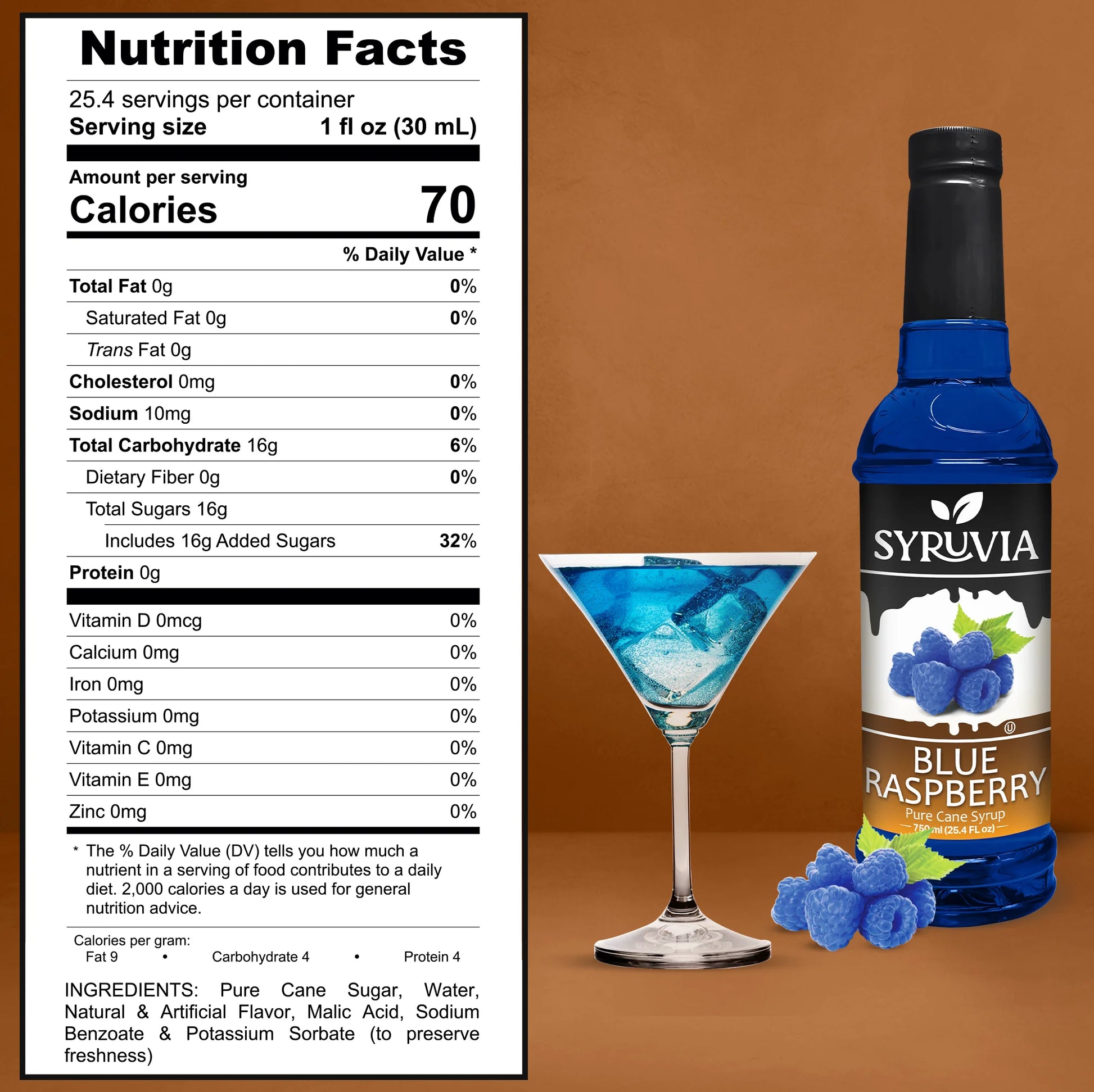 blue raspberry nutrition facts 