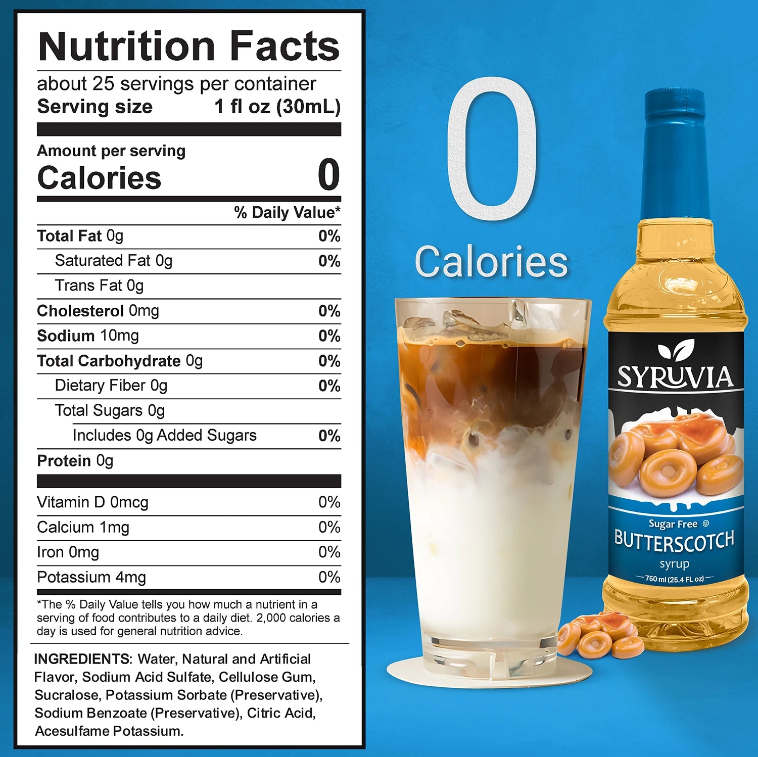 butterscotch syrup sugar free nutrition facts