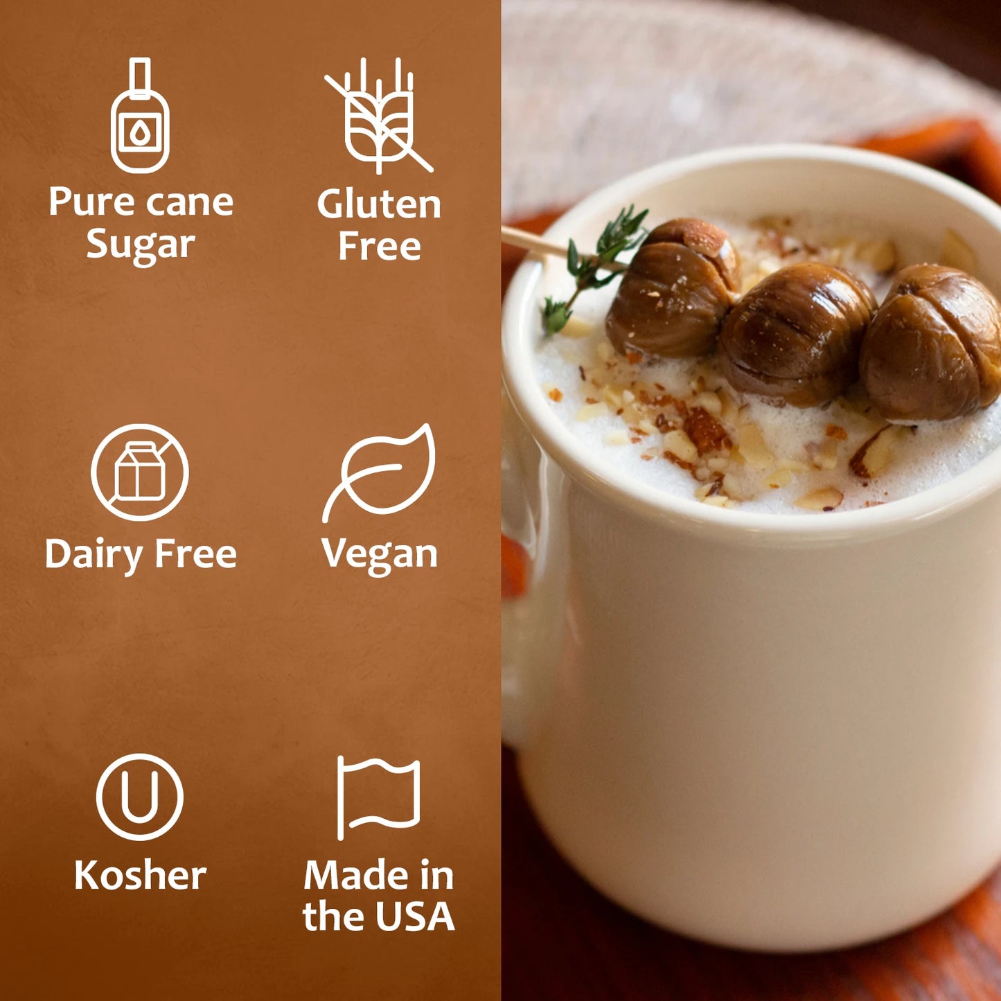 chestnut praline coffee flavored syrup