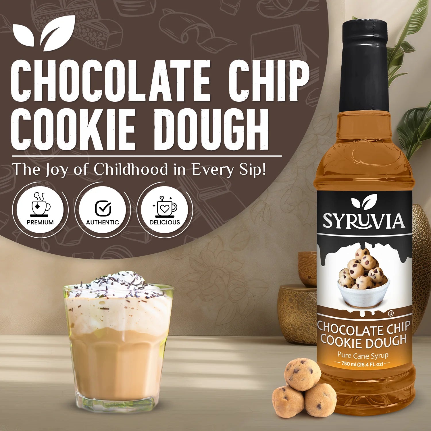 chocolate chip cookie dough syrup