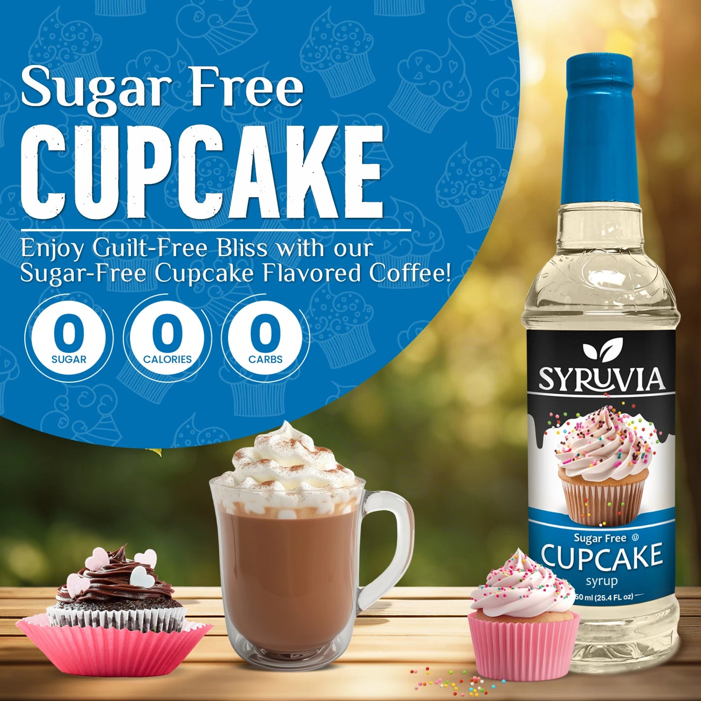 cupcake syrup for coffee sugar free