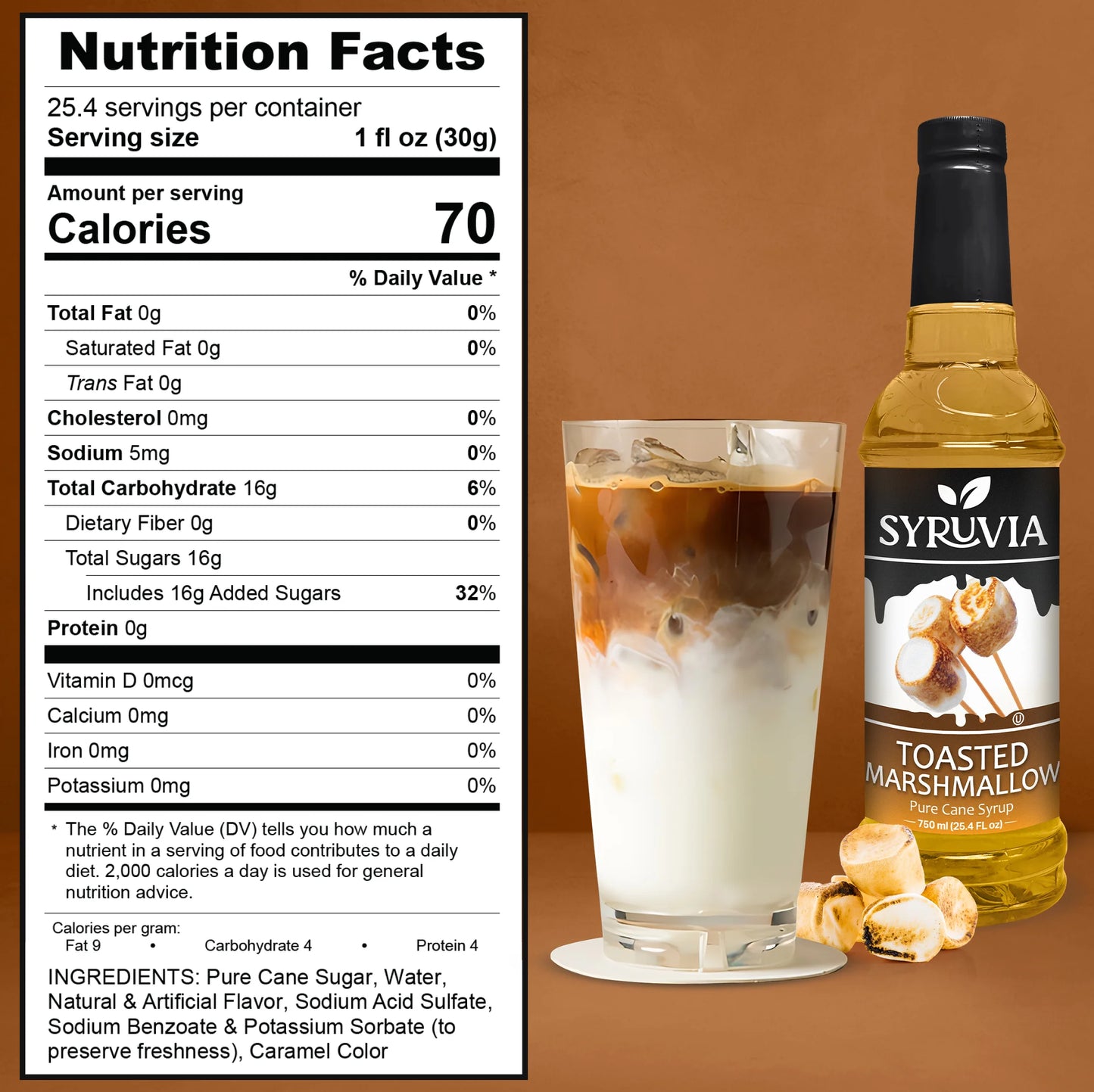 marshmallow syrup Nutrition facts