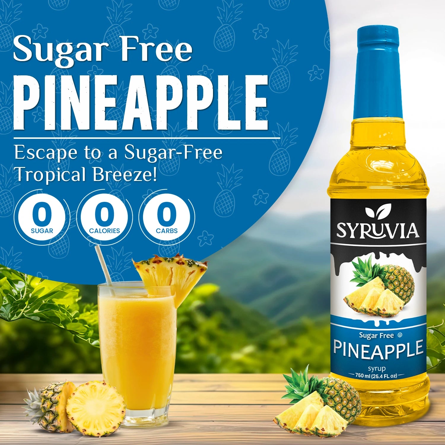 pineapple syrups sugar free 