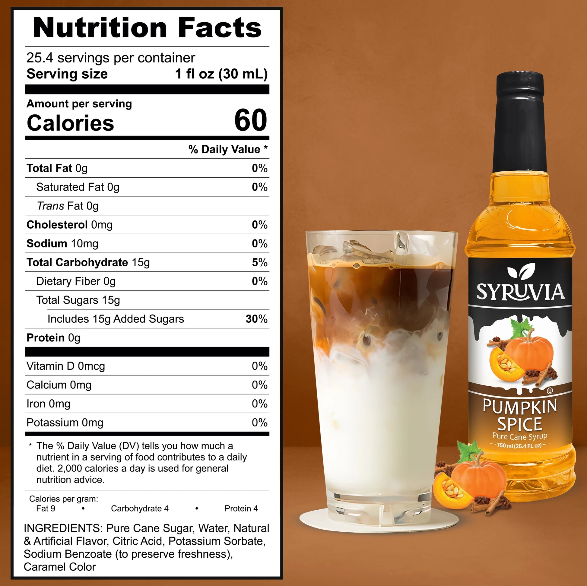 pumpkin syrup nutrition facts