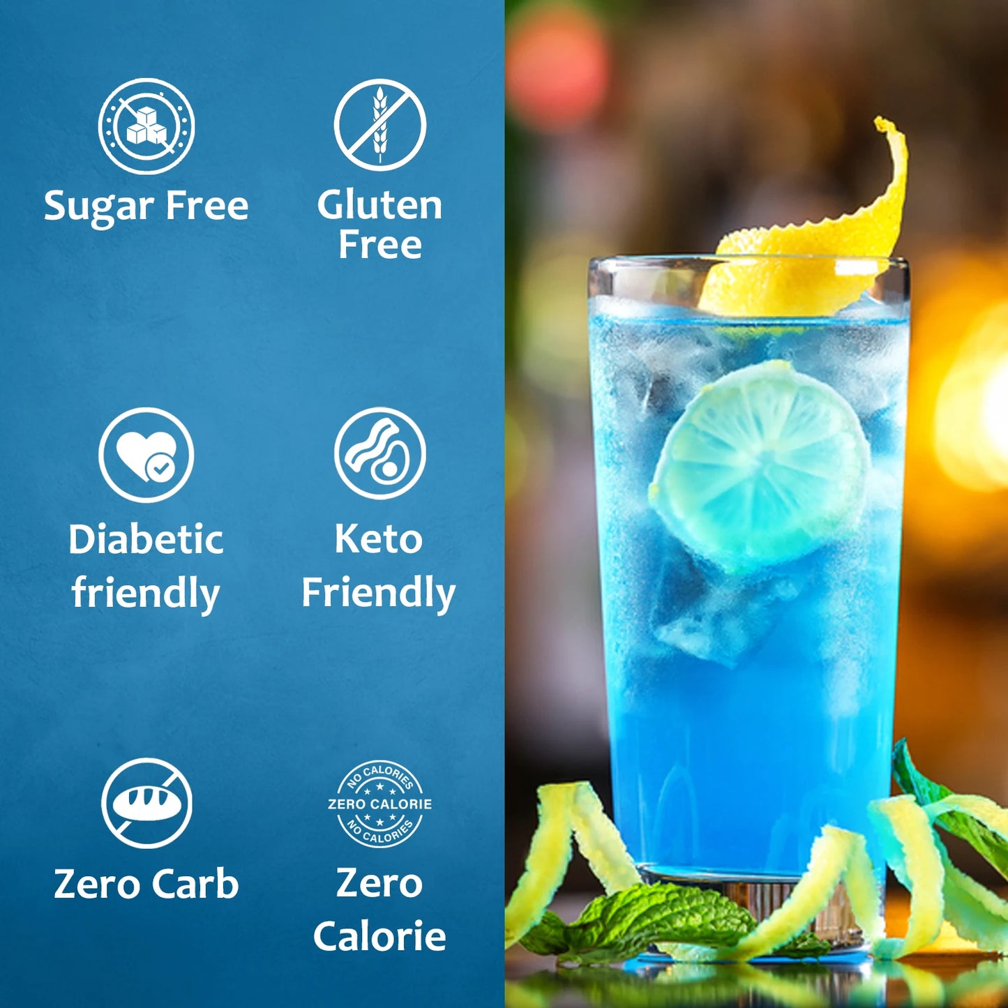 sugar free blue curacao nutrition facts