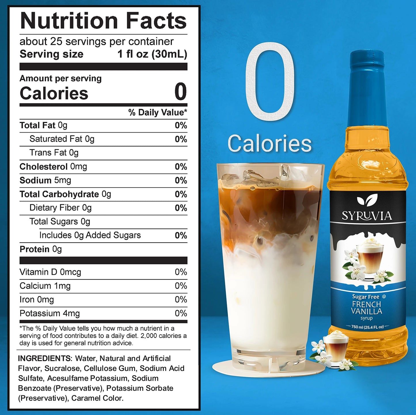 sugar free french vanilla syrup nutrition facts