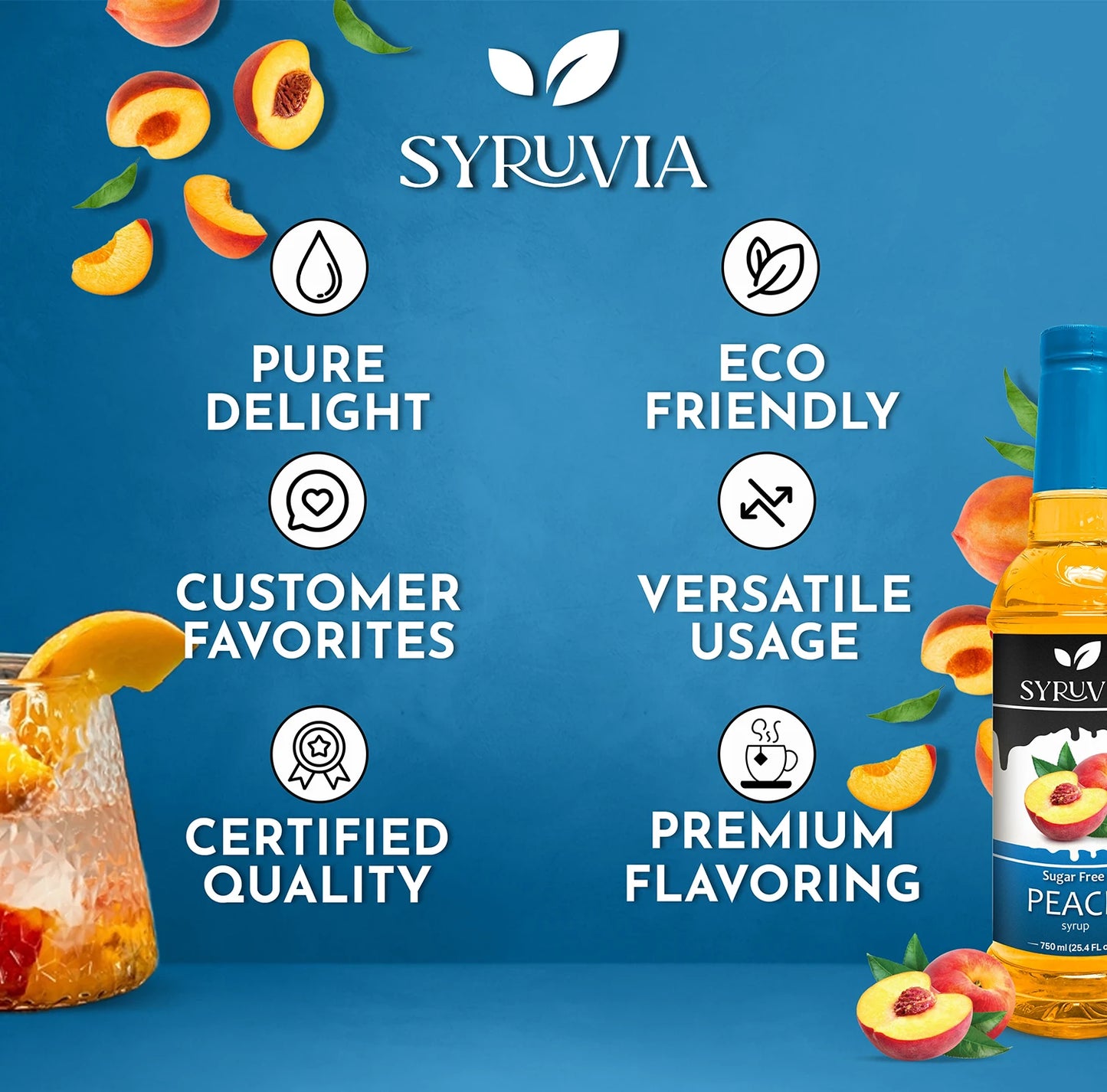 sugar free peach syrup for drinks