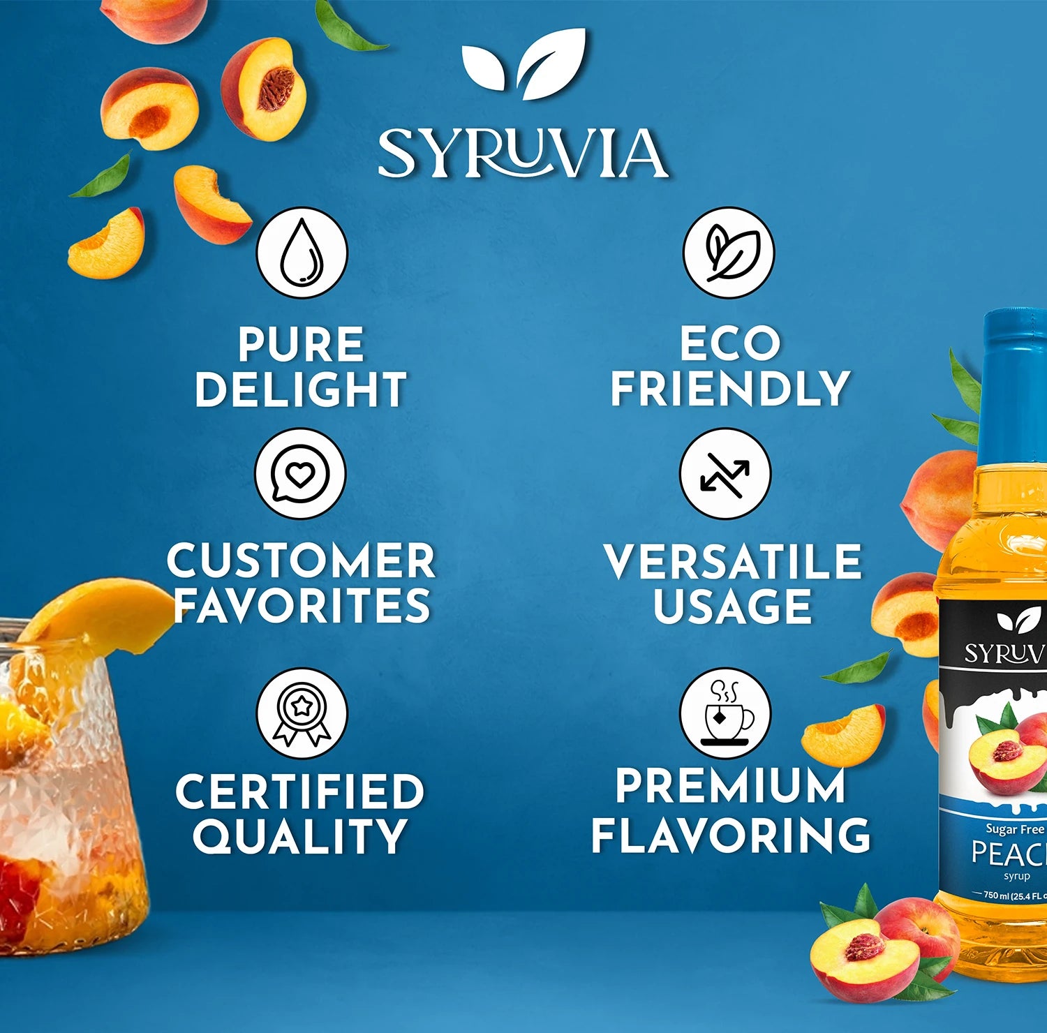 sugar free peach syrup for drinks