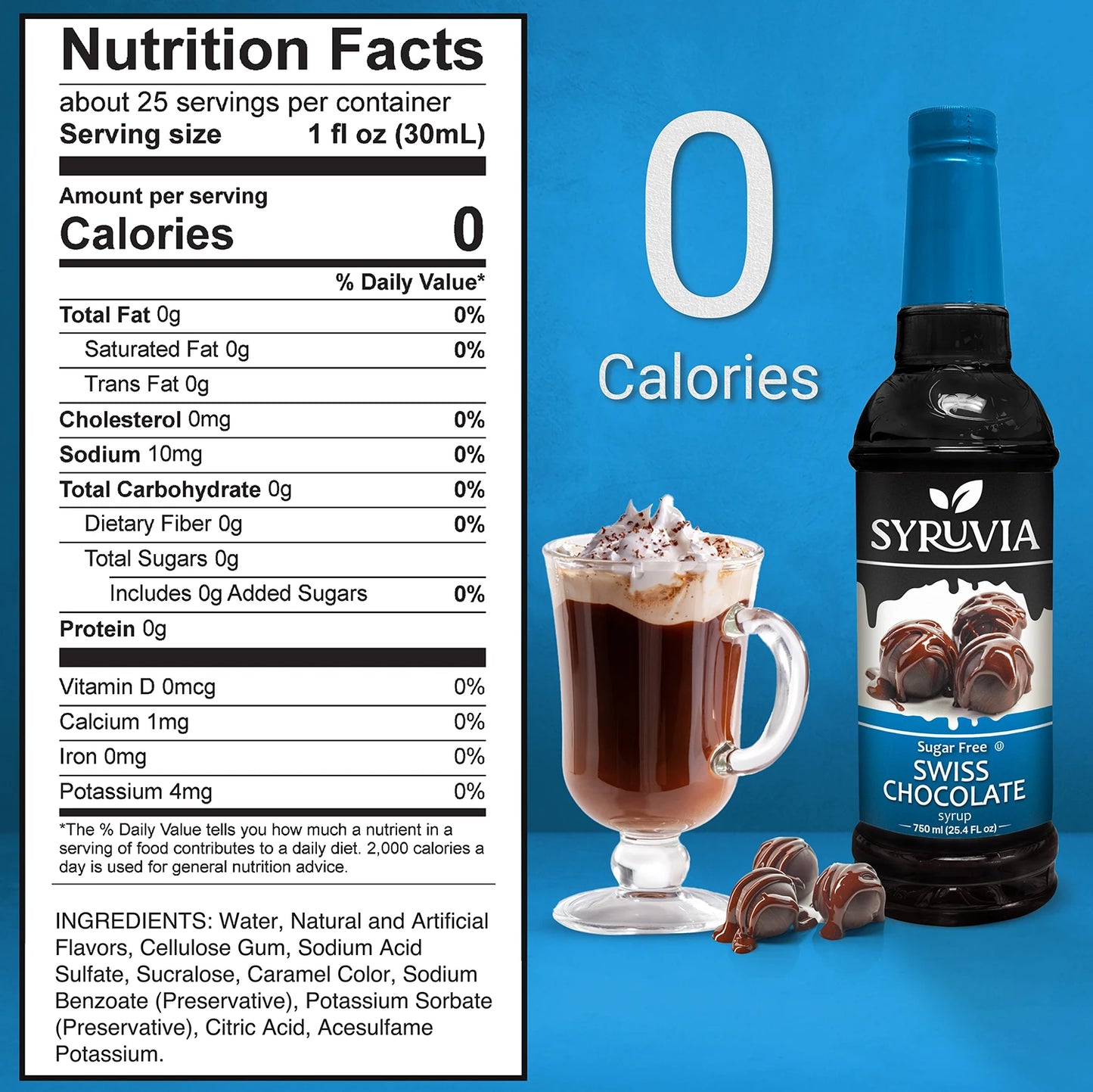 sugar free swiss chocolate syrup nutrition facts