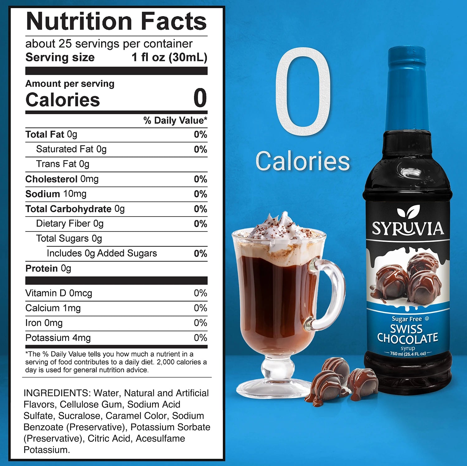 sugar free swiss chocolate syrup nutrition facts